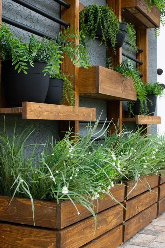 Modern wall planter ideal for small outdoor space