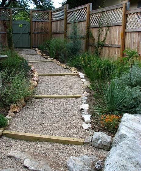 Gravel and timber path