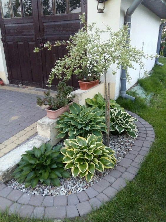 Classy stone garden bed