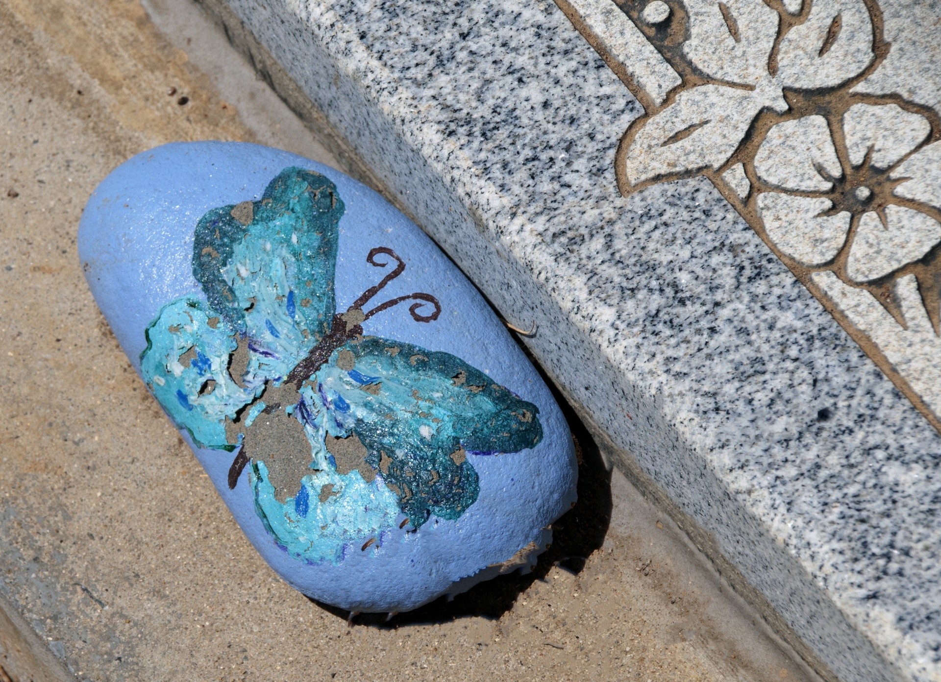 DIY butterfly painted rocks