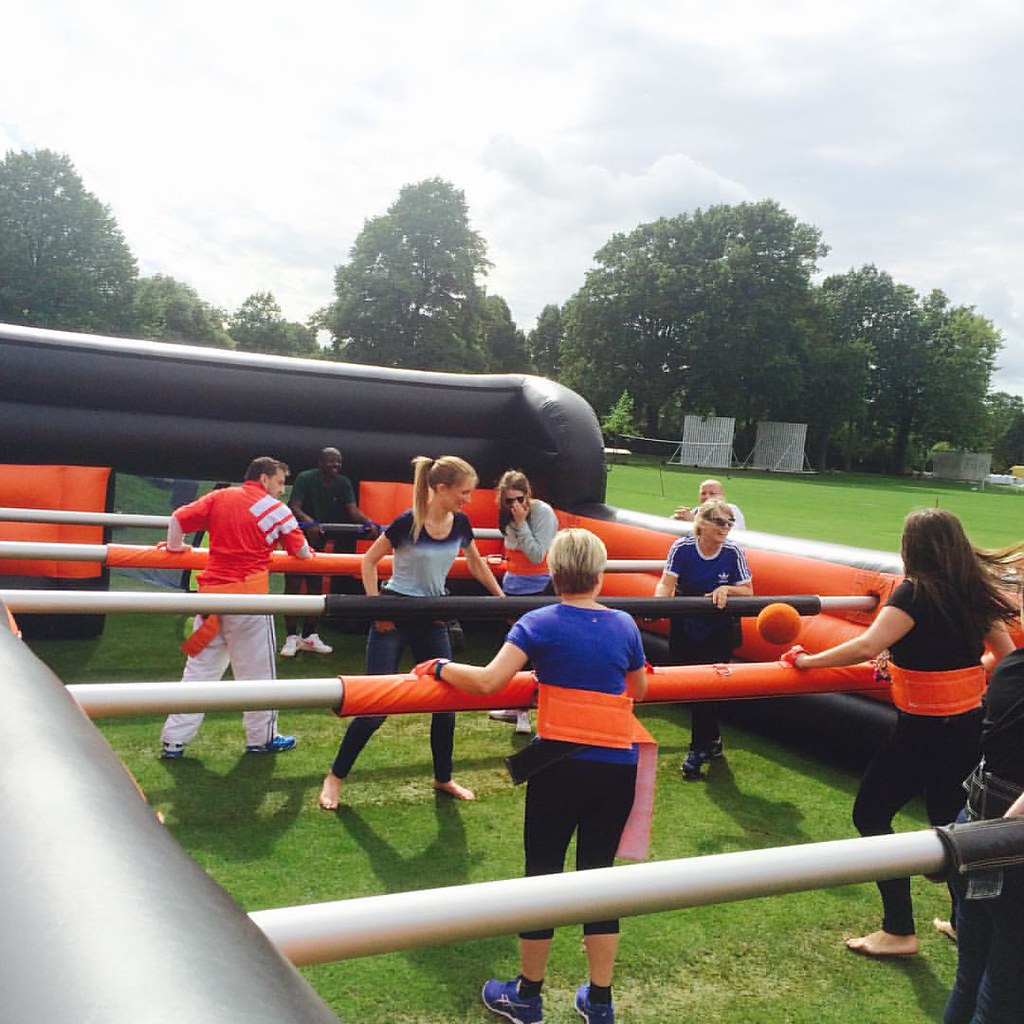 Human table football game