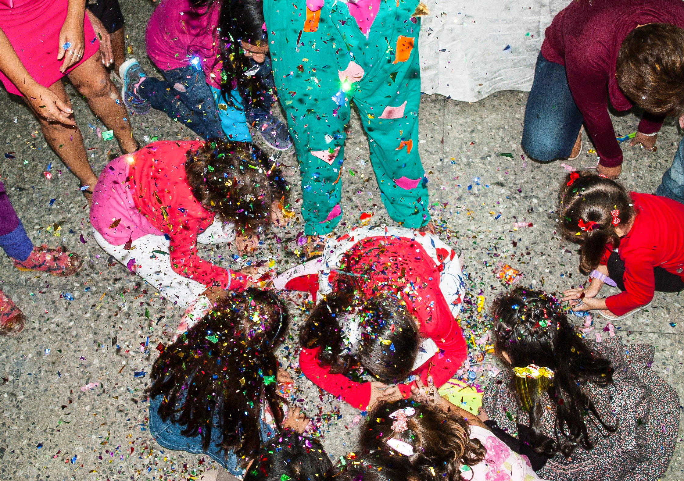 Kids playing pinata