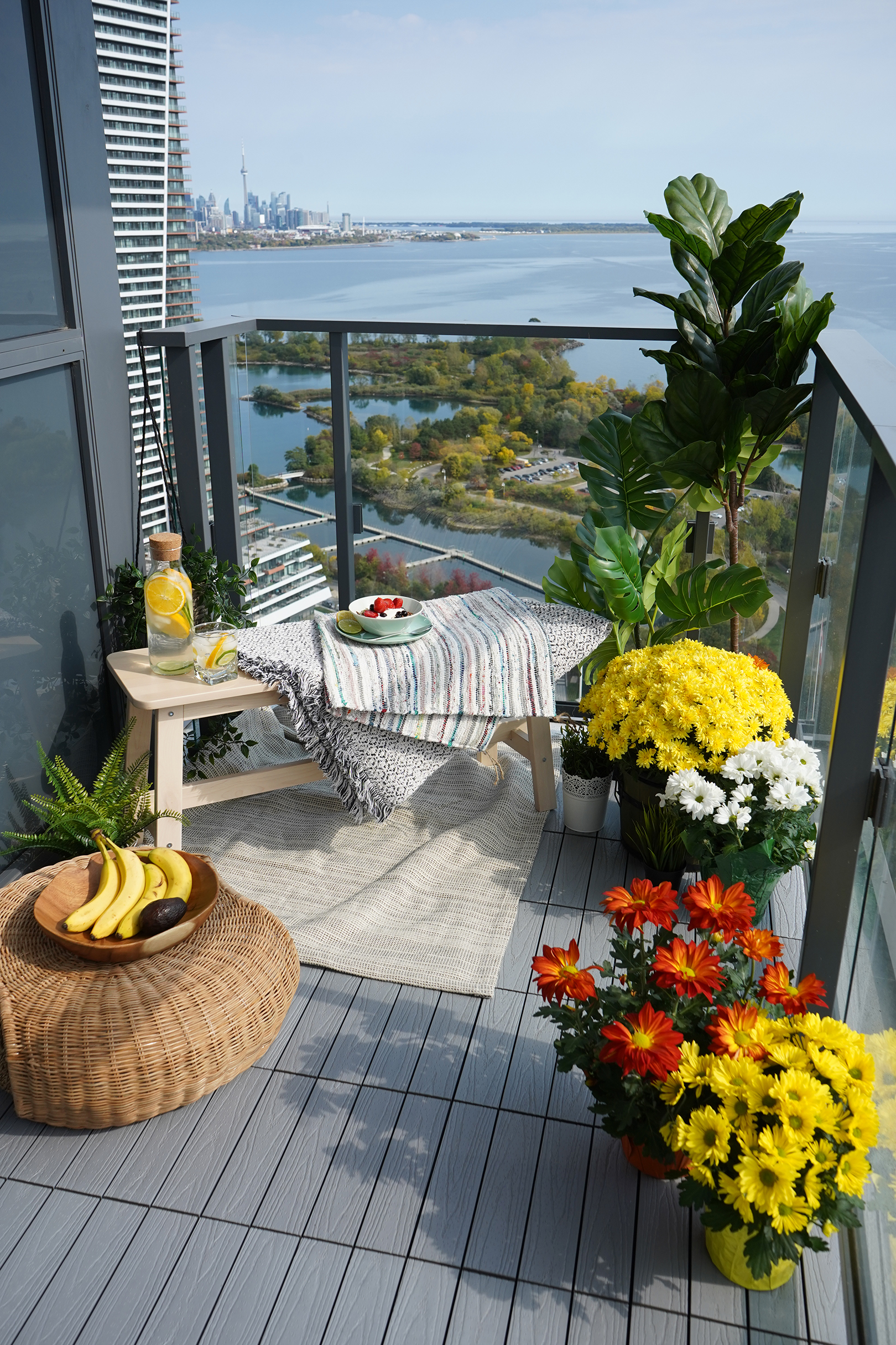 Rooftop composite decking