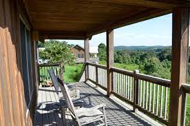 Covered decked porch