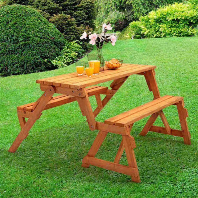 Modbury 2 in 1 Convertible Garden Bench and Picnic Table