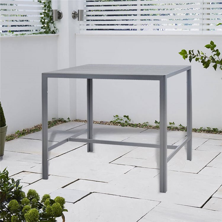 Grey Polywood Outdoor Bar Table